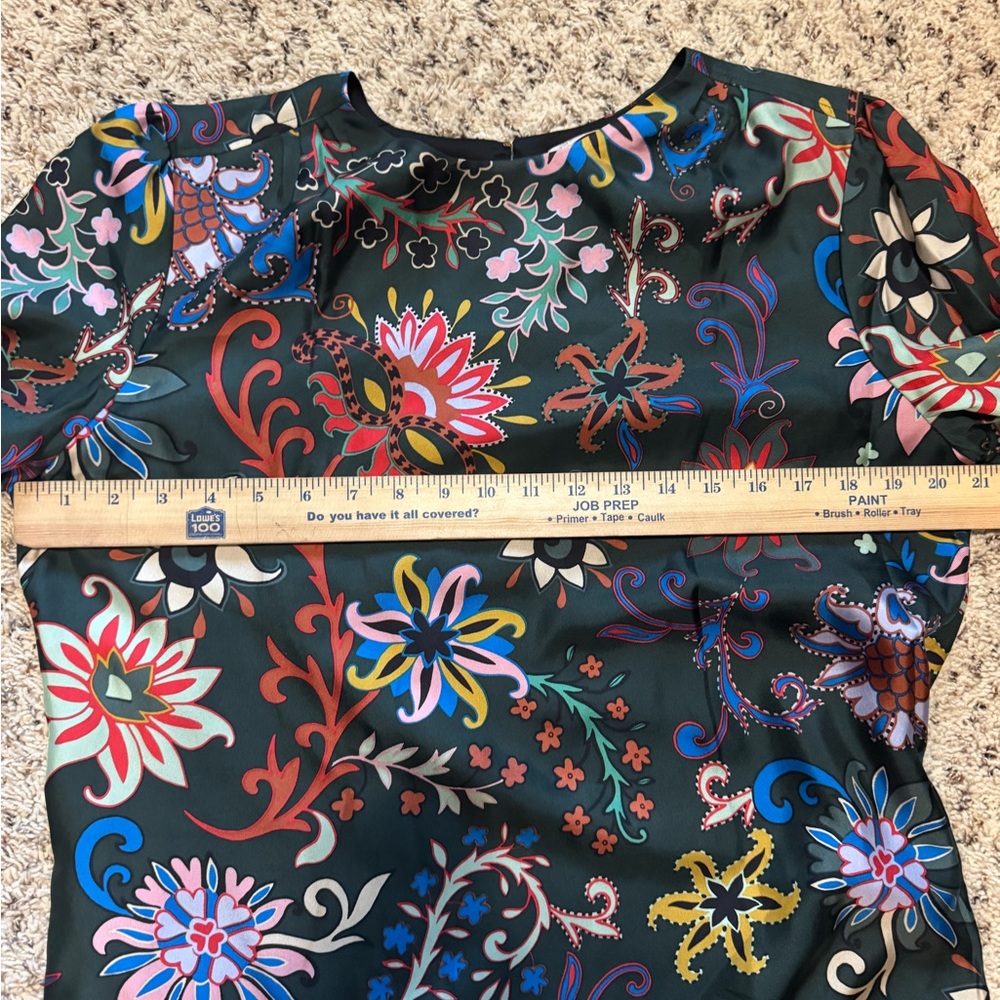 Tory Burch Printed Silk‎ Twill Shift Dress, Size 10 - Picture 12 of 14